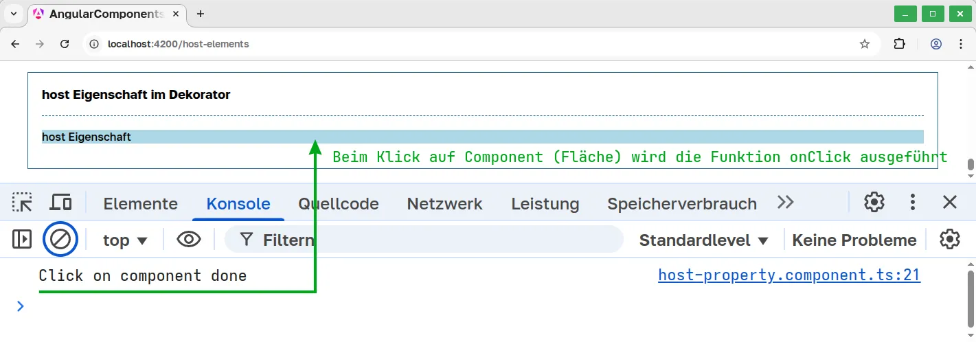 Angular Host Binding - host Eigenschaft (2)
