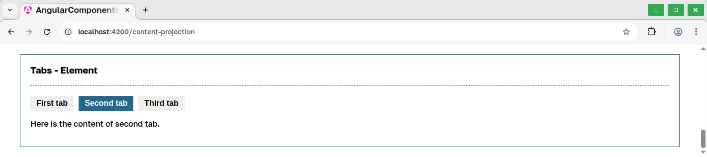 Angular Components - Content Projection - Beispiel Tabs (2)