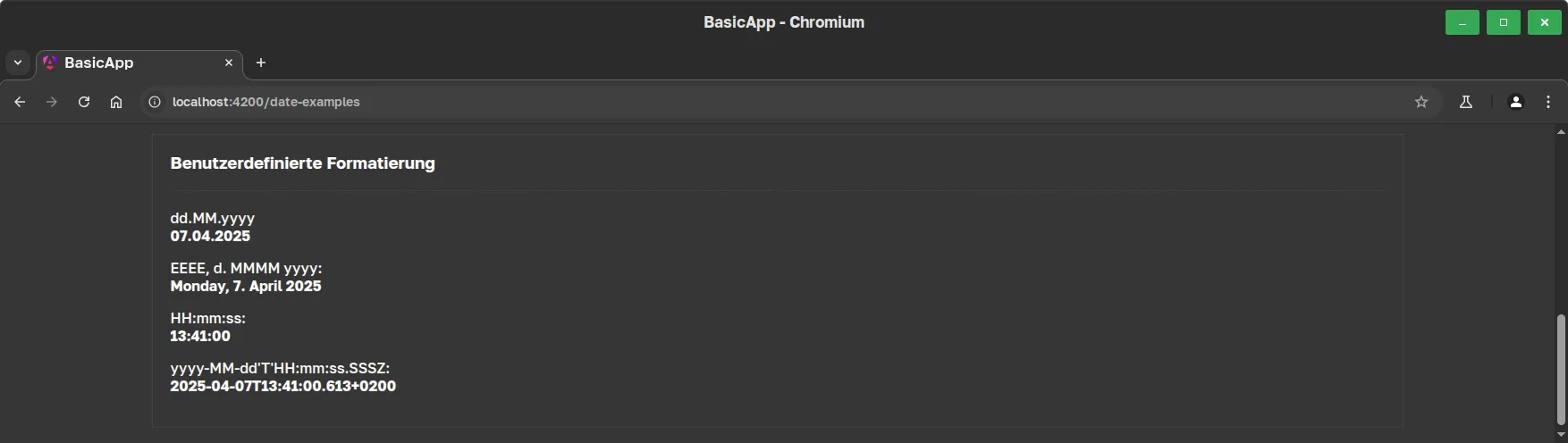 Angular - DatePipe - Custom Format