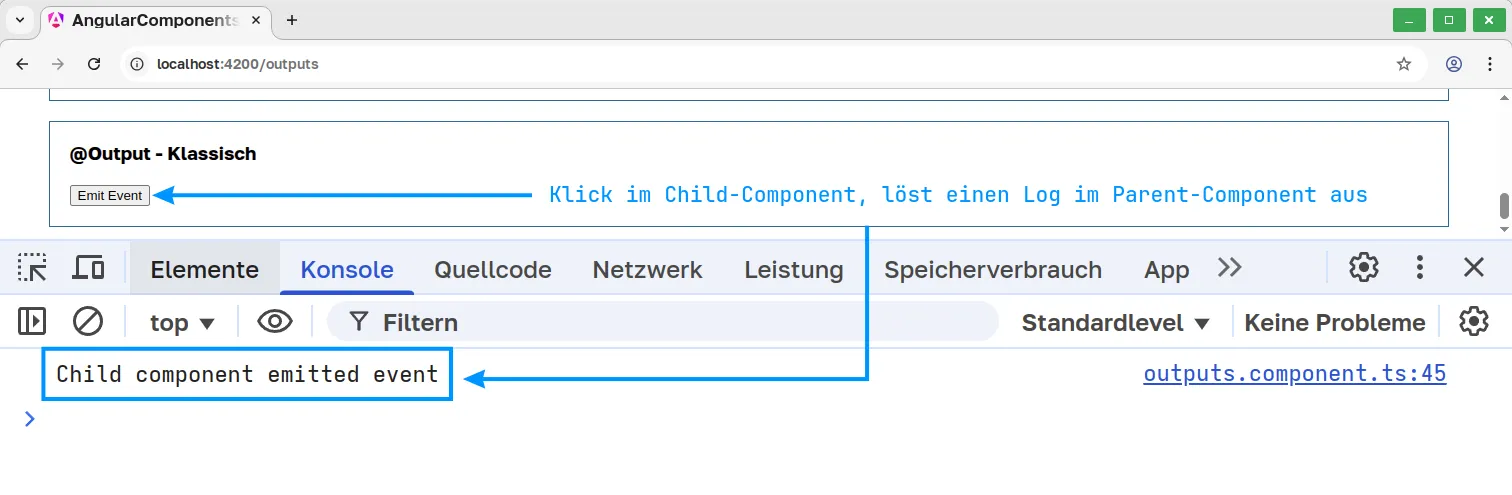 Angular Components - Output klassische Variante