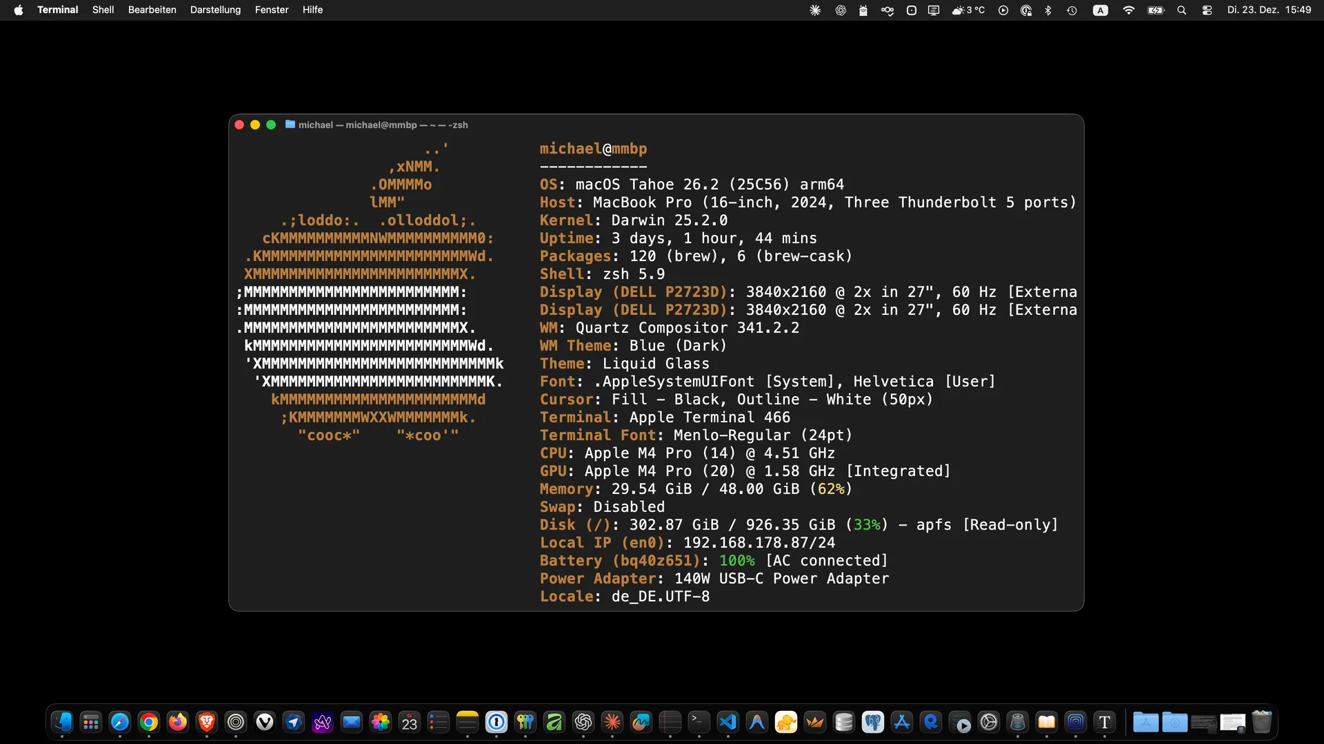 Screenshot - Spezifikationen meiner Hardware