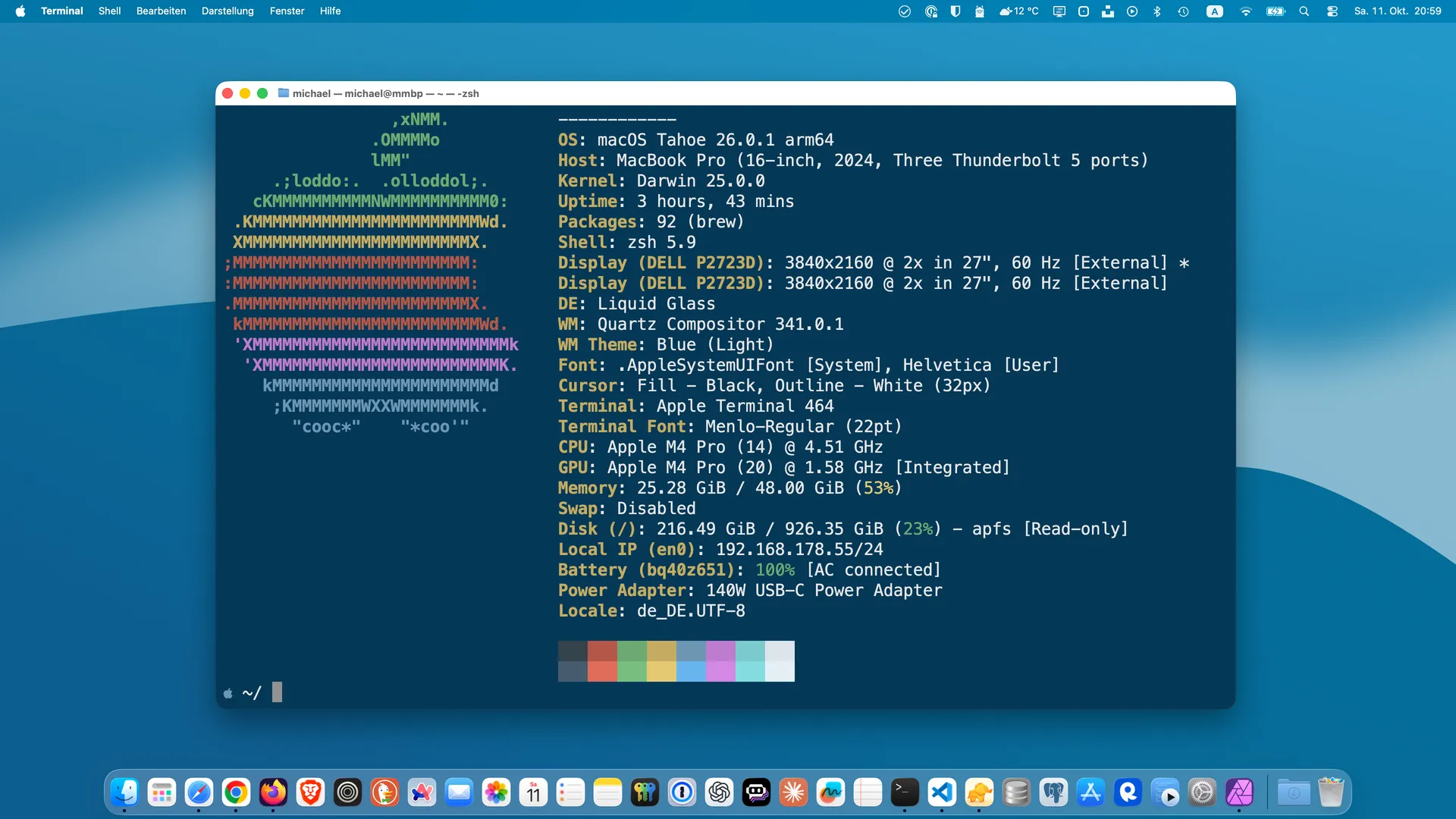 Screenshot - Spezifikationen meiner Hardware