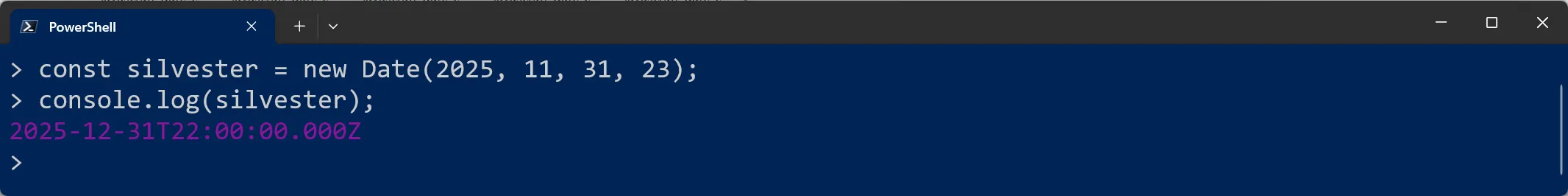 JavaScript - Date Konstruktor - Datum Komponenten 2