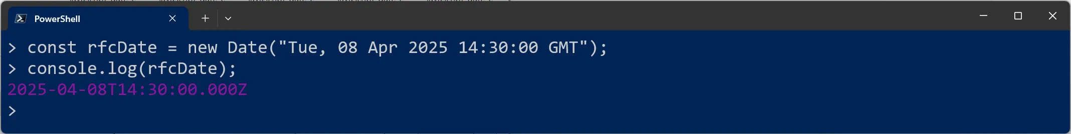JavaScript - Date Konstruktor - Date aus RFC Format