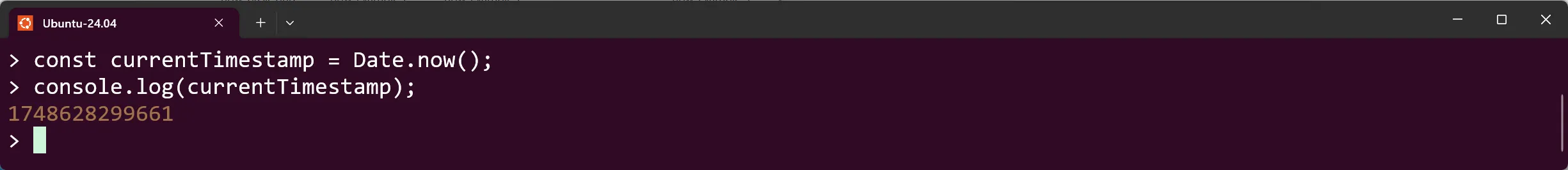 JavaScript - Date.now() - Basic
