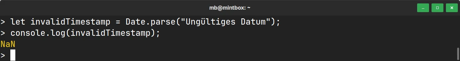 JavaScript - Date.parse() - Beispiel 4