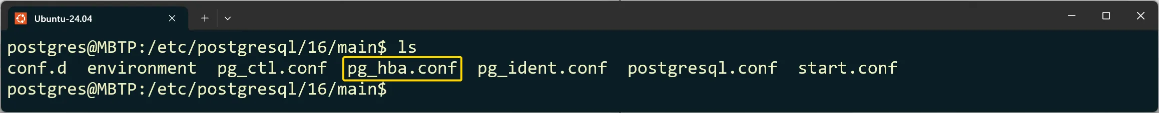 PostgreSQL - Konfigurationsdatei für Anmeldung