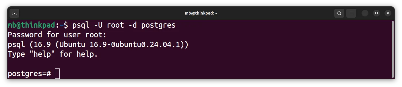 PostgreSQL - An PSQL anmelden
