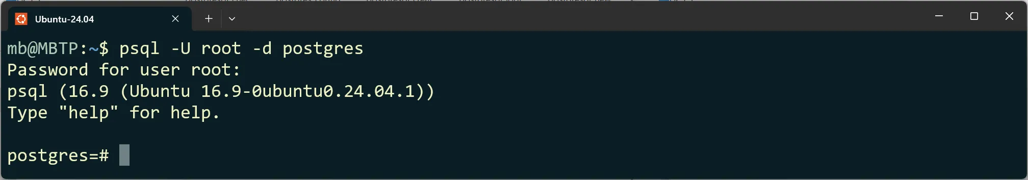 PostgreSQL - An PSQL anmelden