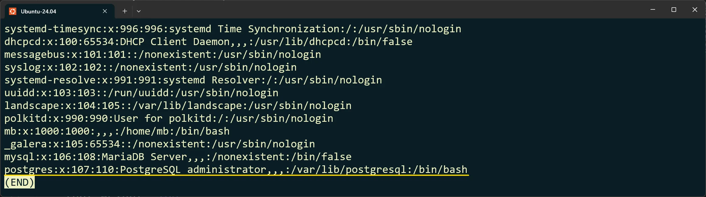 PostgreSQL - Neuer System-Benutzer