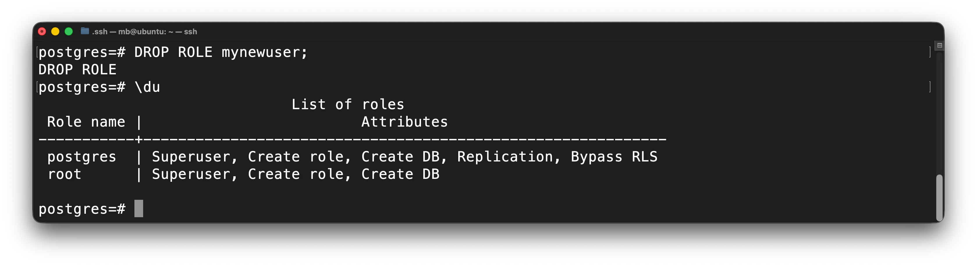 PostgreSQL - Benutzer in PgAdmin4