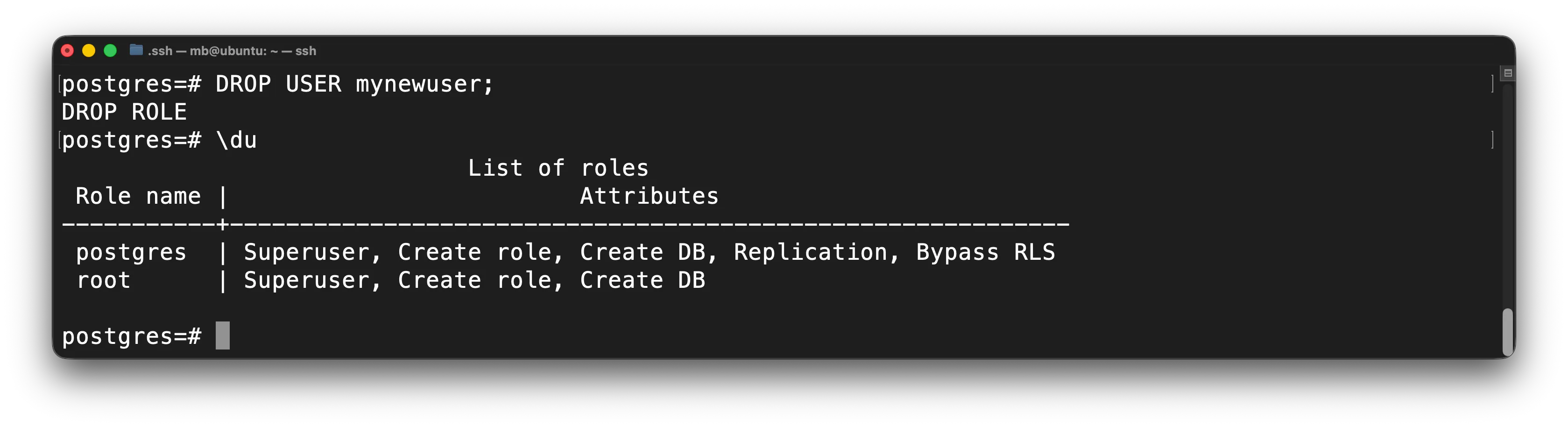 PostgreSQL - Benutzer in PgAdmin4