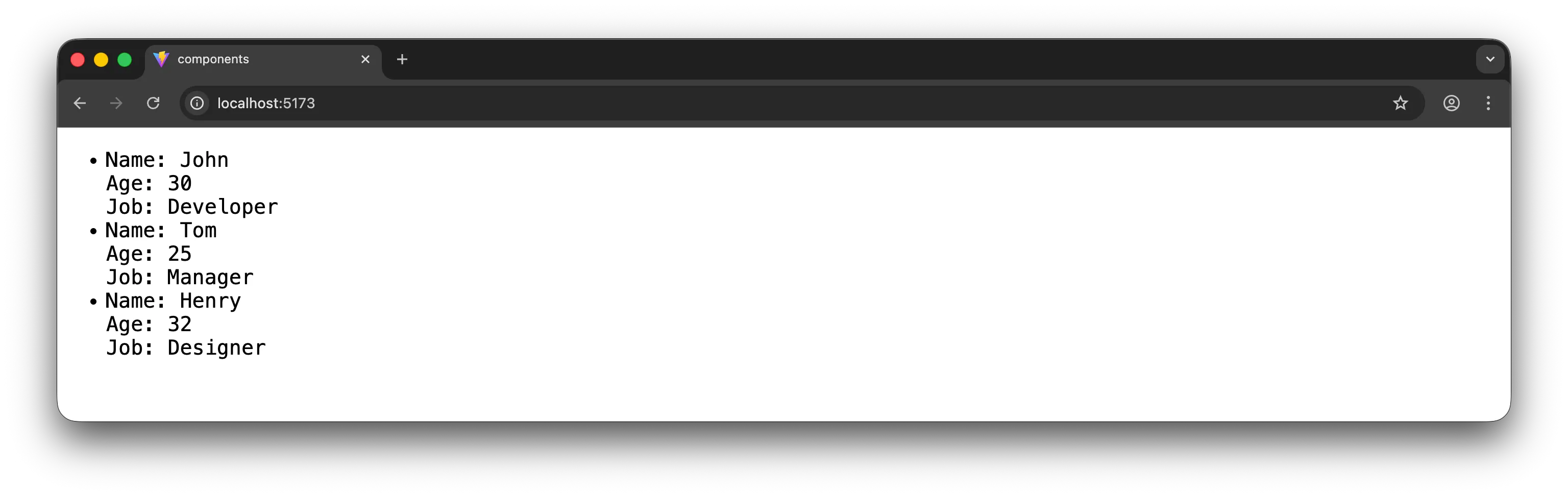 React Component - Array Prop Destructing