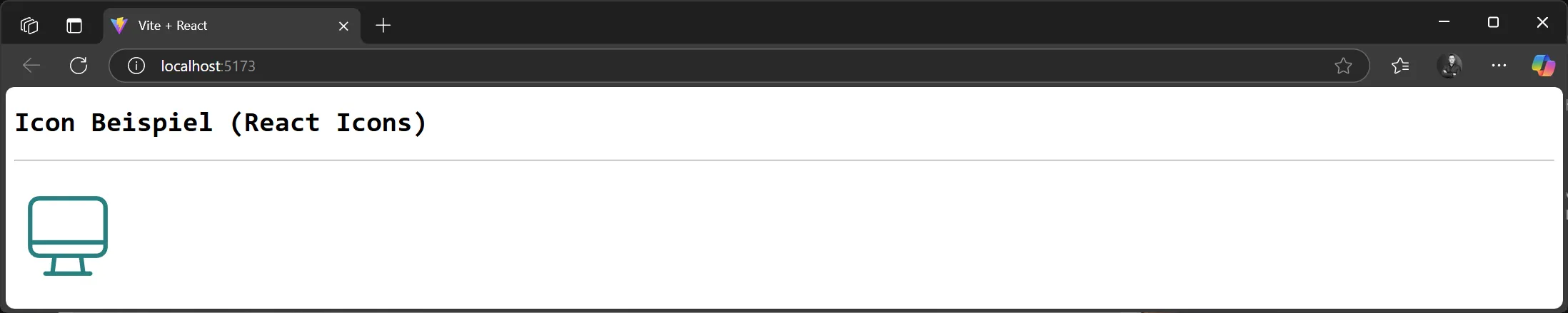 React Component - Icons Config - Beispiel