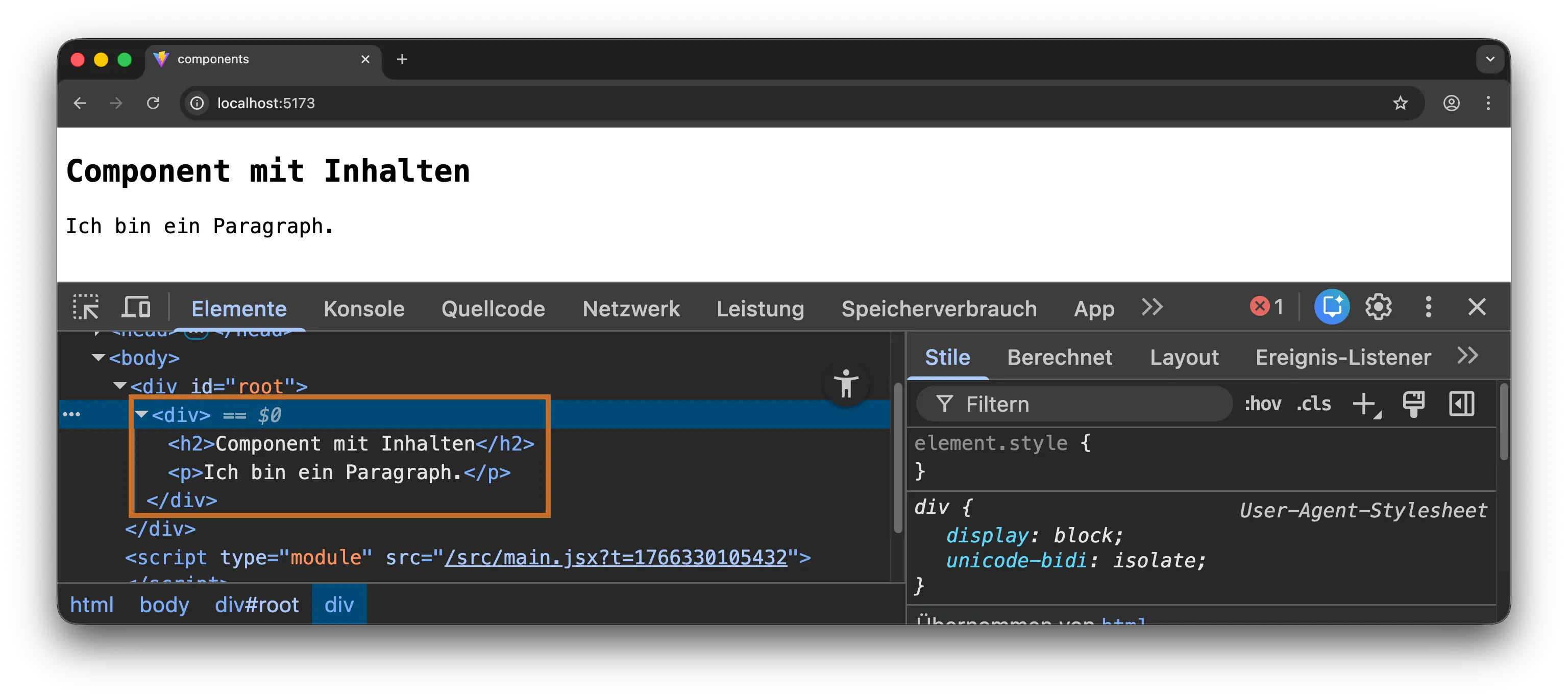 React Component - Content Wrapper Tag