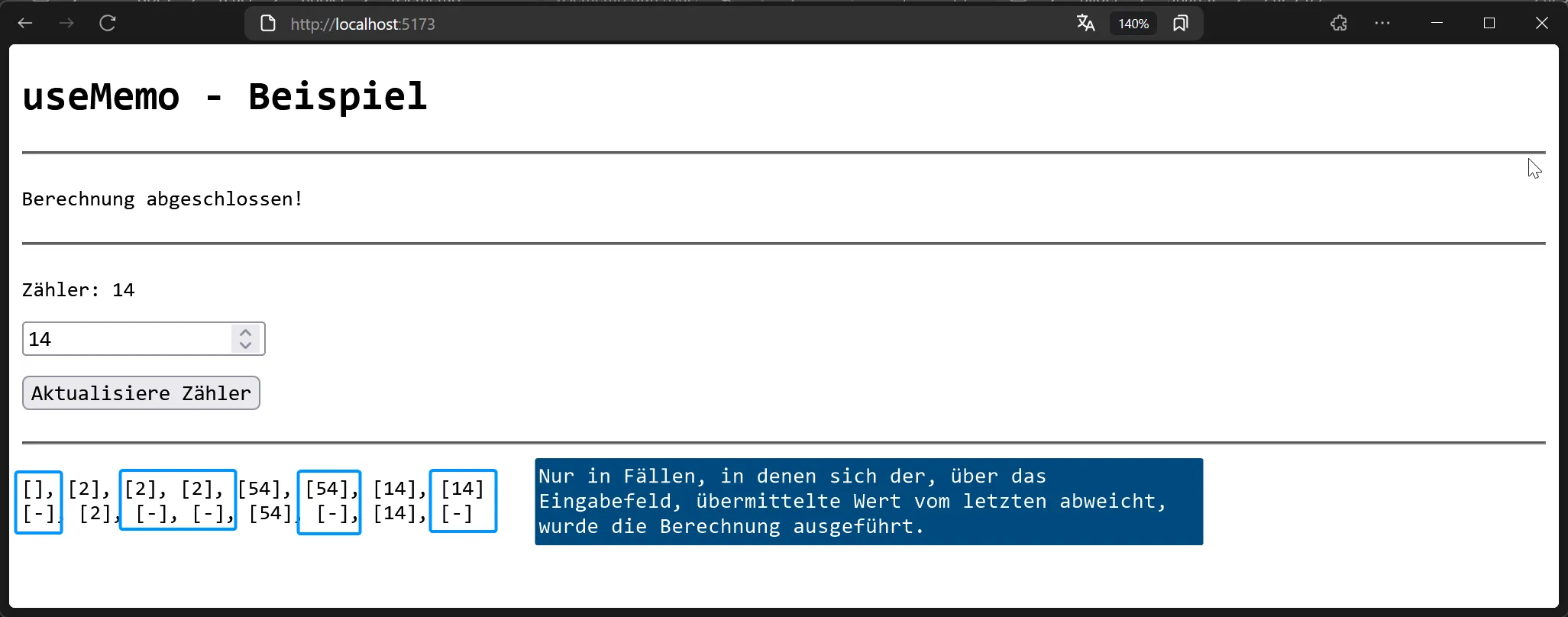 React Hook - useMemo - Beispiel 3