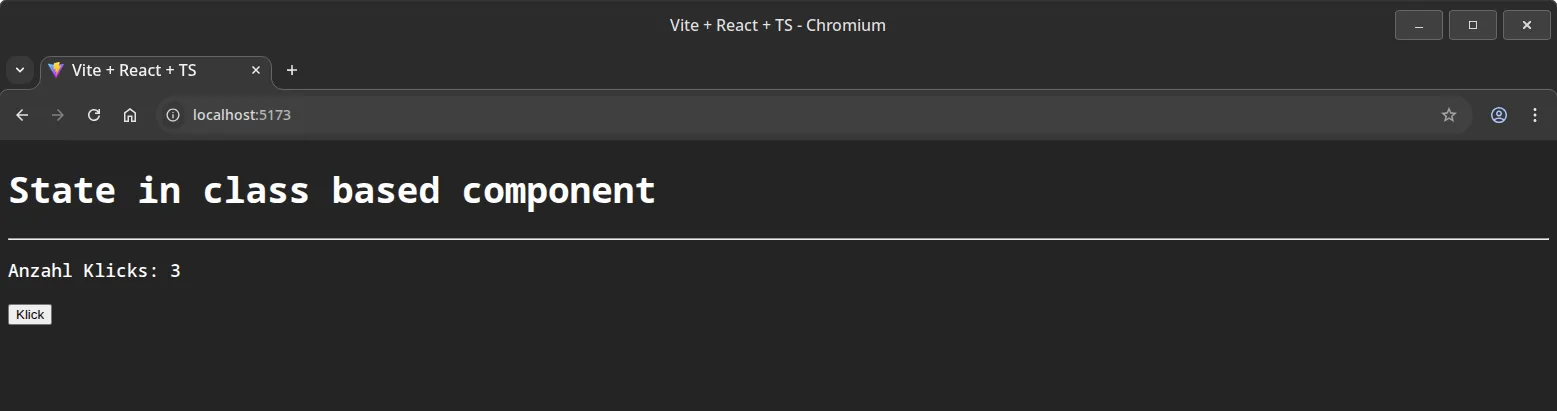 React State - State in class based component