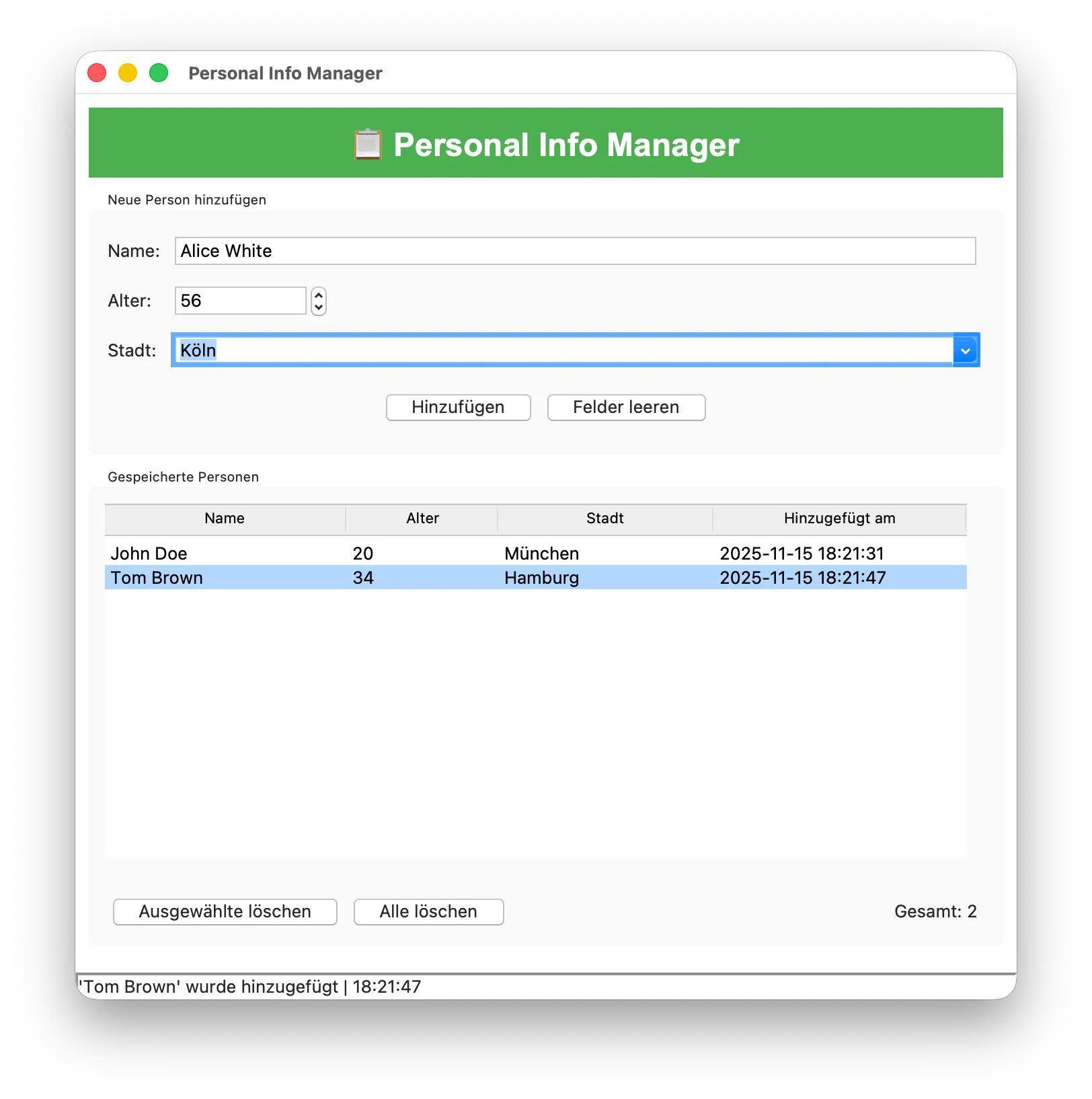 Tkinter - Widgets-Sammlung als Beispiel (Einführung)