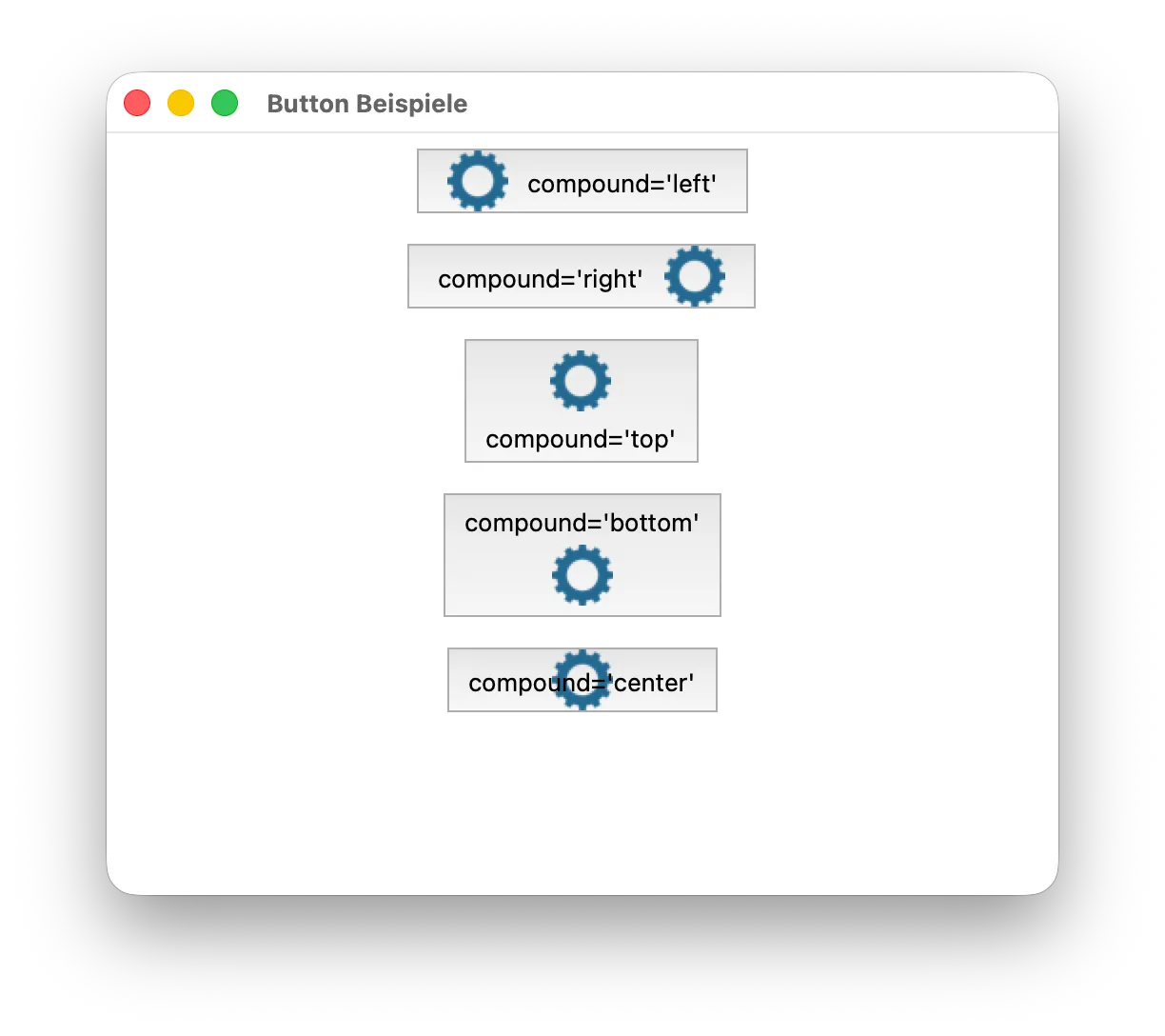 Tkinter - Button - Compound Parameter Button