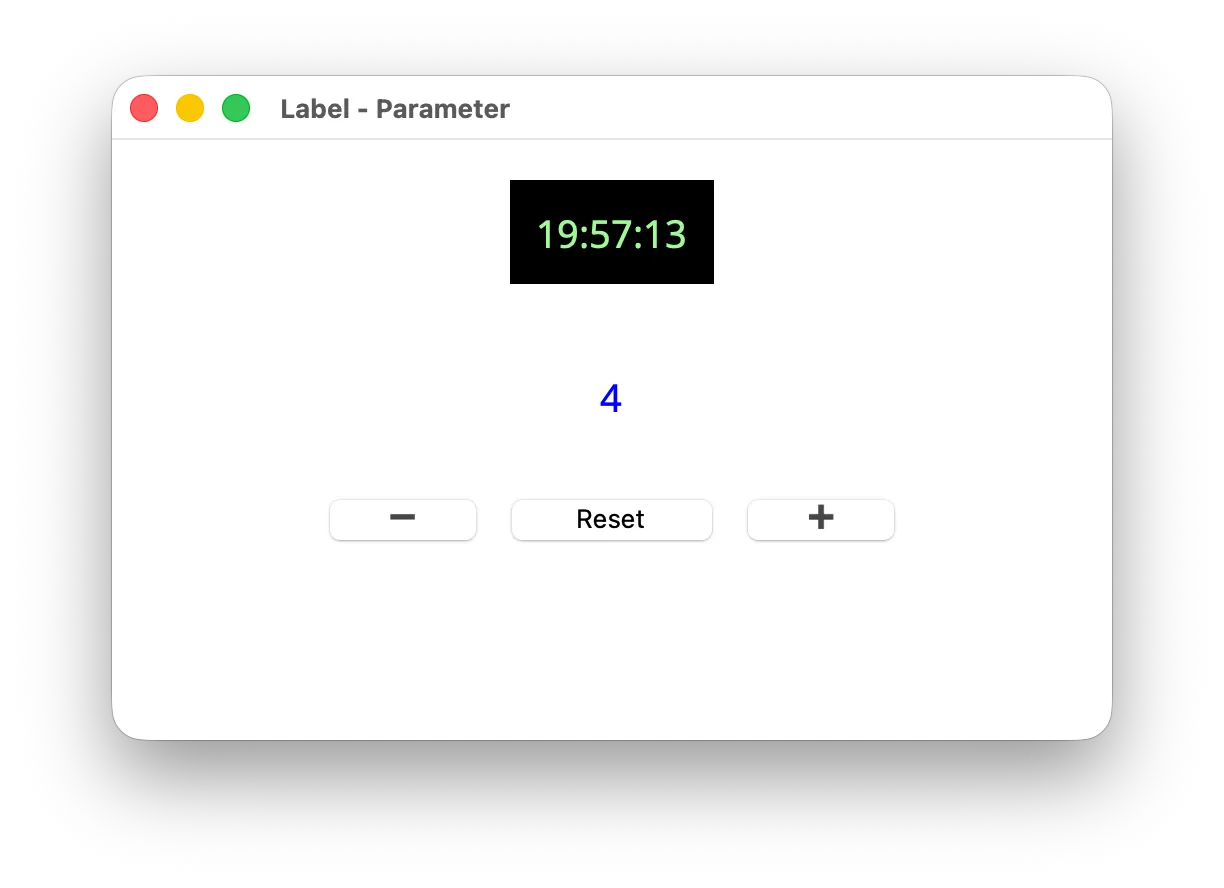 Tkinter - Label Parameter - textvariable Beispiel