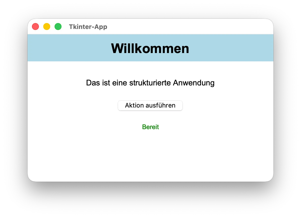 Tkinter - OOP Struktur Beispiel (1)