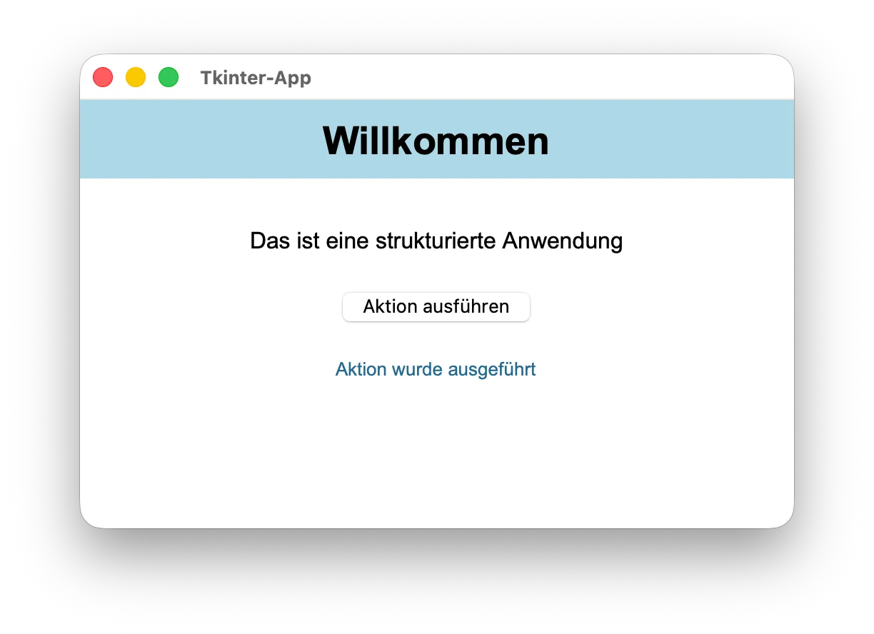 Tkinter - OOP Struktur Beispiel (2)