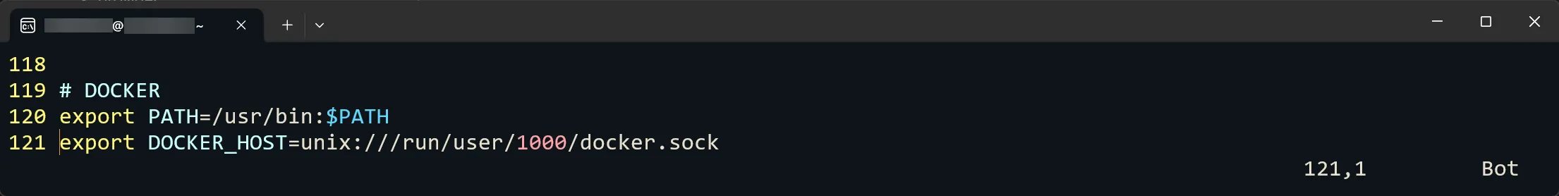 Ubuntu Server - Docker .bashrc Einträge