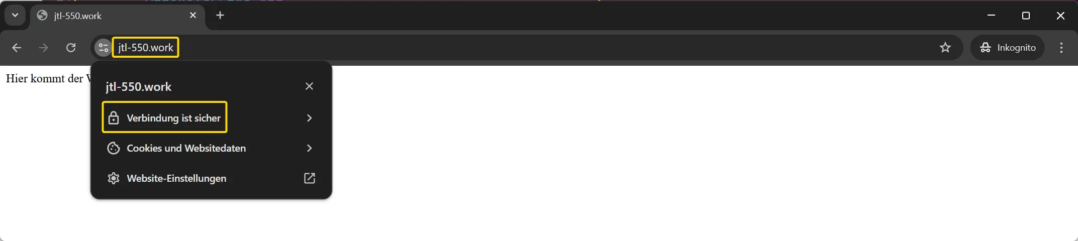 WSL Ubuntu - Funktionierende Website mit SSL